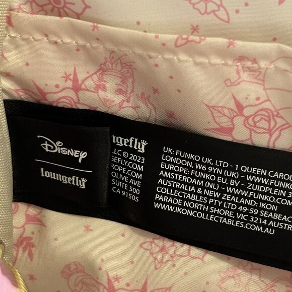 NWOT Loungefly Disney Princess Floral Tattoo Mini Backpack Roses Pink Limited - Picture 16 of 16